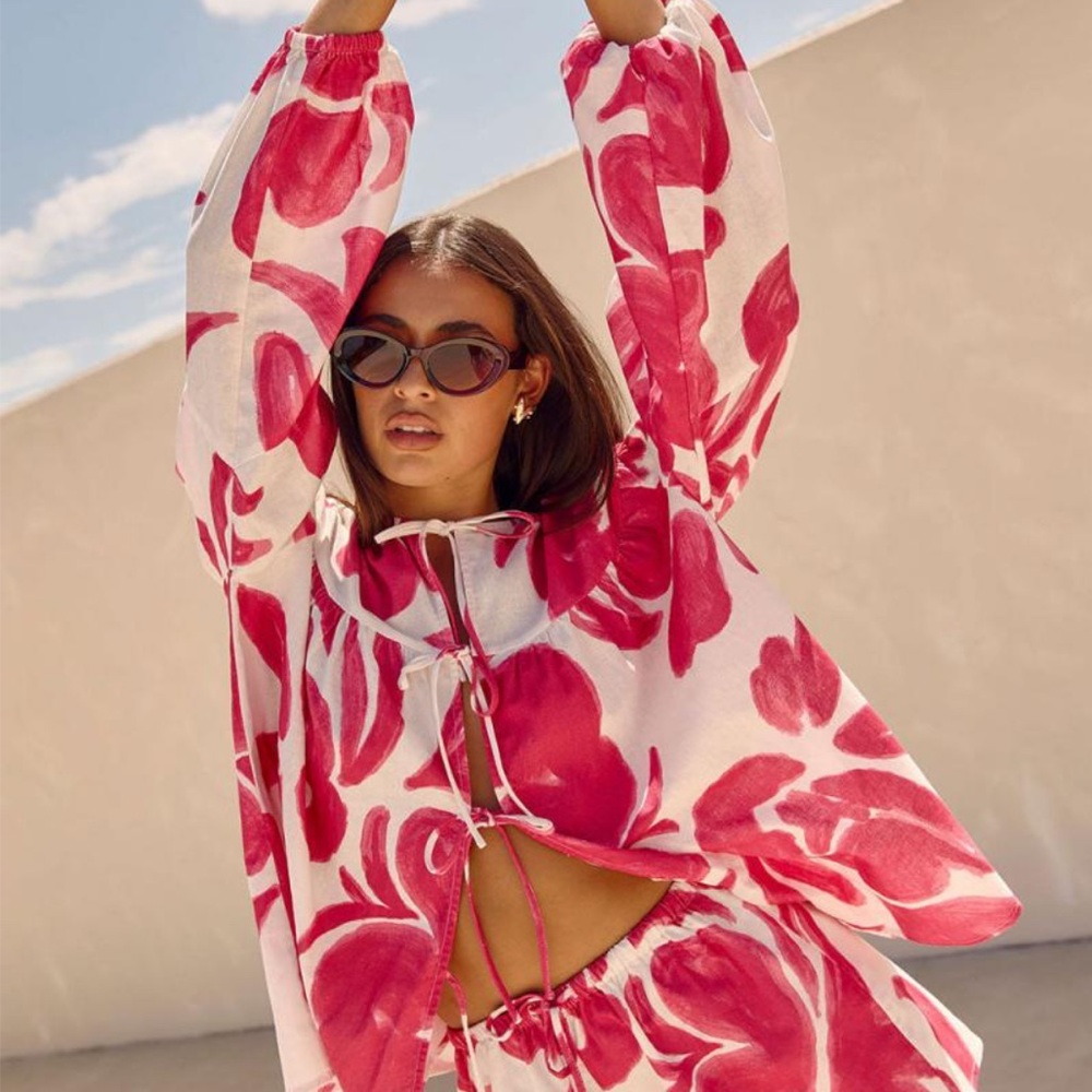 Floral Pink Top